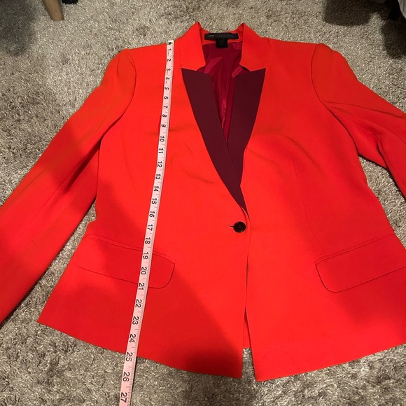 Bright Red Blazer with Burgundy Lining - Picture 3 of 10